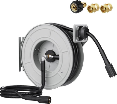 Carrete manguera lavadora presión 60ft 2600PSI retráctil
