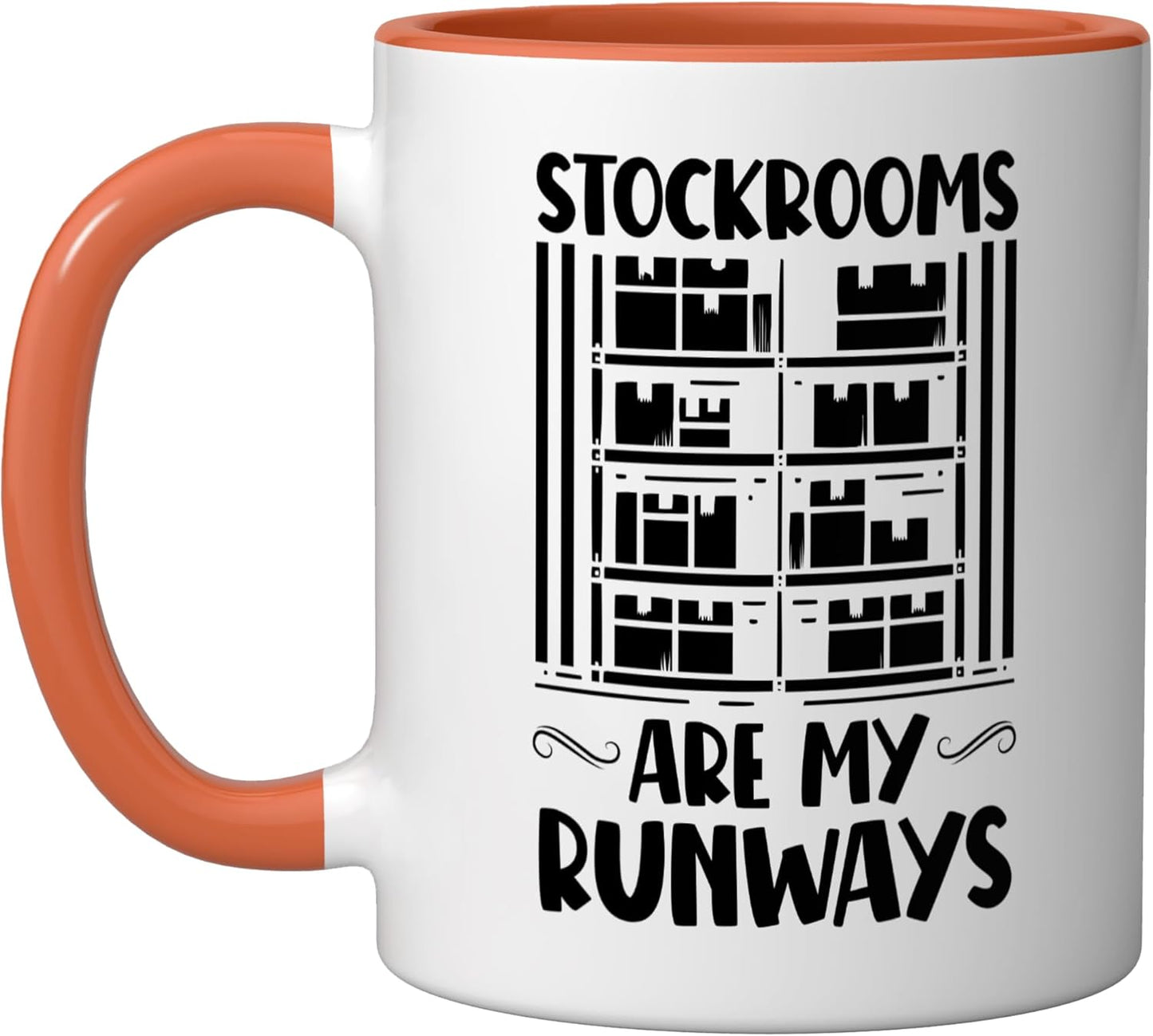 Taza Cerámica para Almacén Profesional Naranja/Blanco