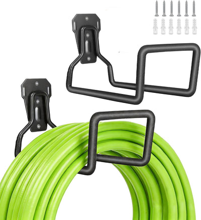 2 Soportes manguera pared metal resistente patio