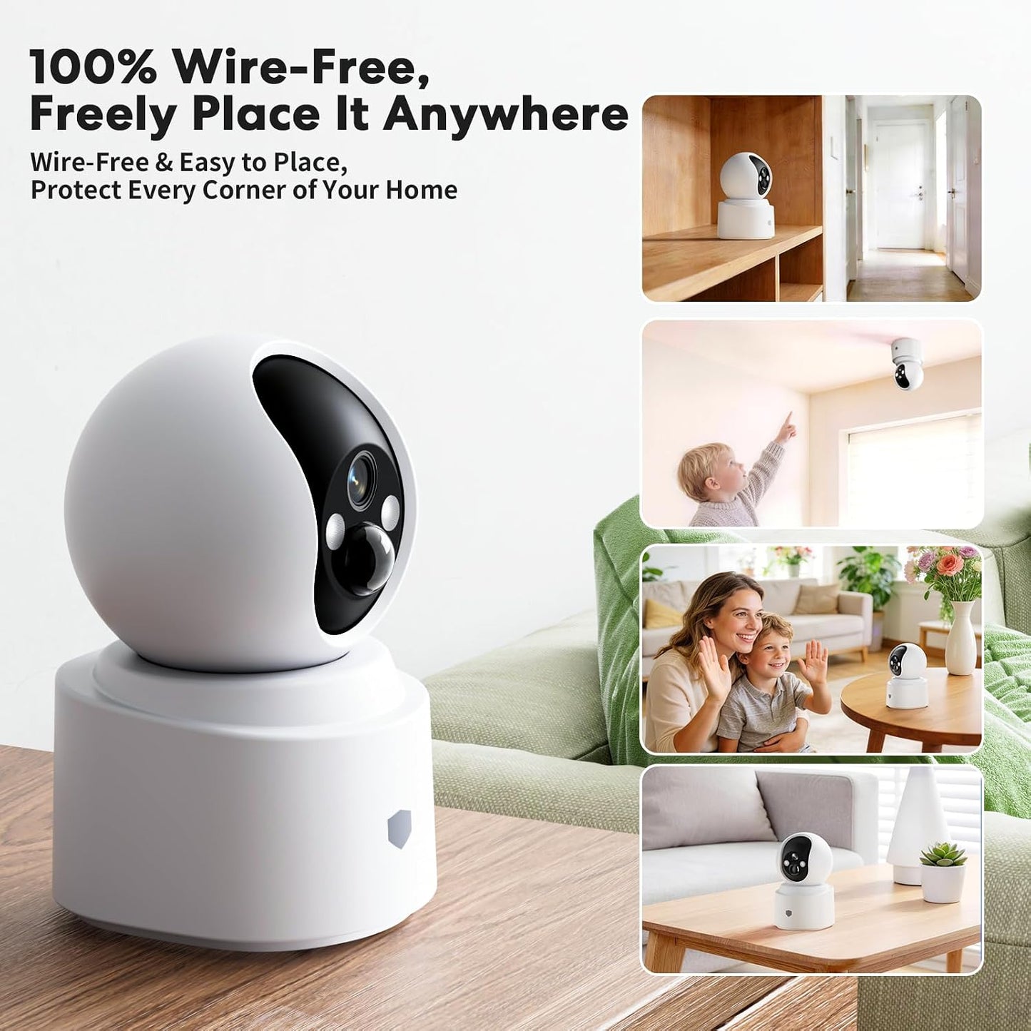 Cámara WiFi 4MP interior con detección de movimiento