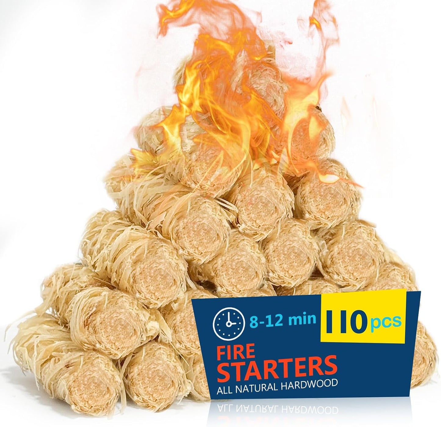 Arrancador fuego 110pcs largos 12 min para parrilla camping