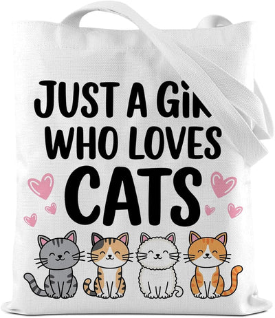 Bolsa de mano divertida Just A Girl Who Loves Canvas para mujer