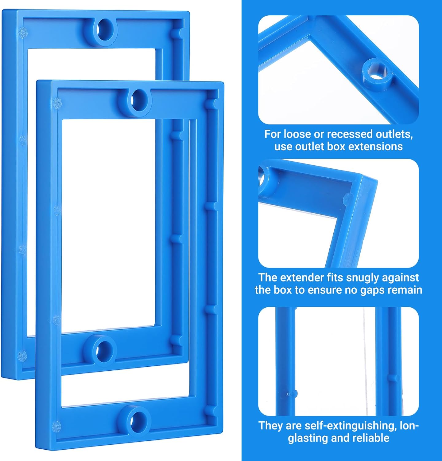 Extensor caja eléctrica 1/4 pulg con 8 s