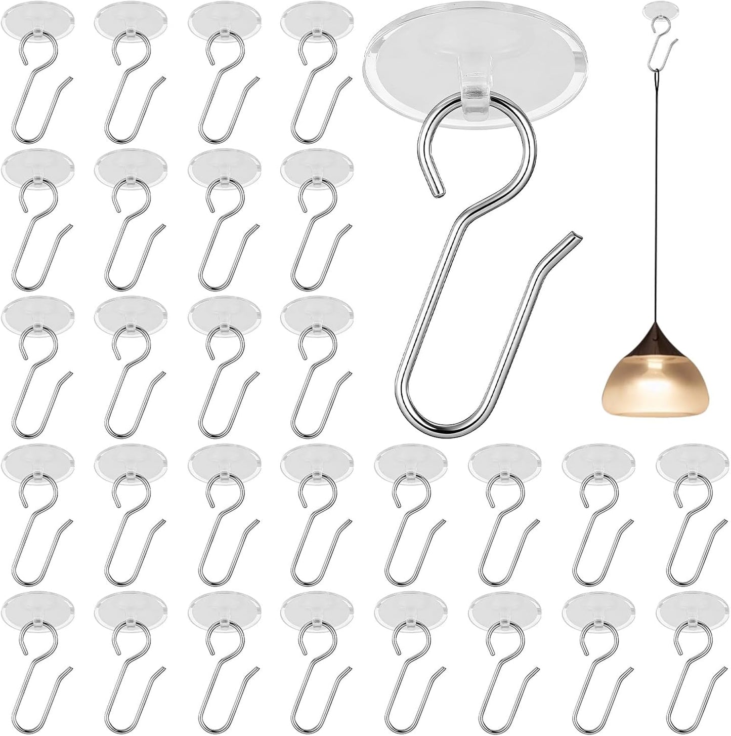 30 Ganchos Autoadhesivos para Colgar Decoraciones Techo