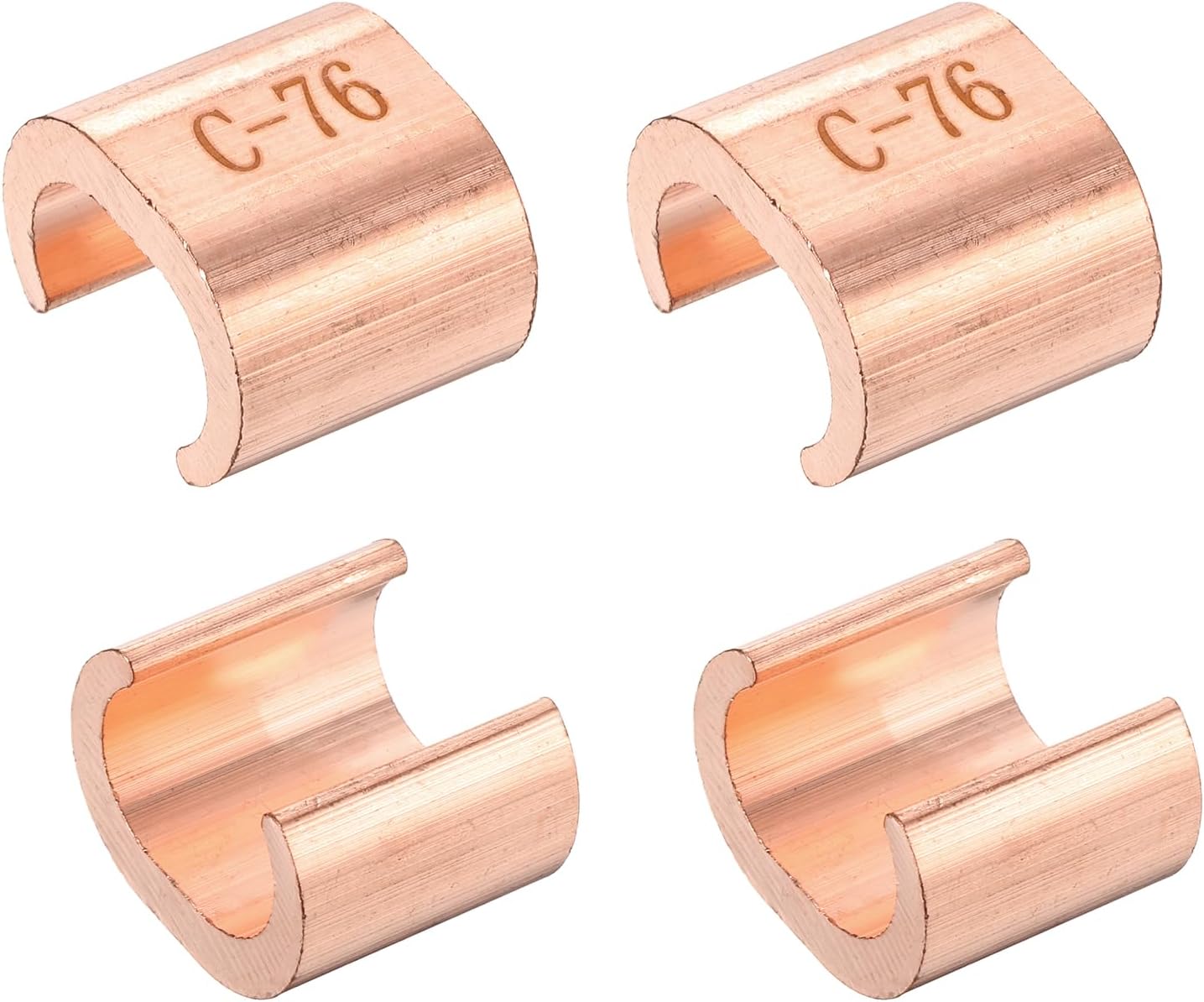 Pack 4 Conectores Tierra Cobre C-76 Para Cable 2.36-2.99pulg