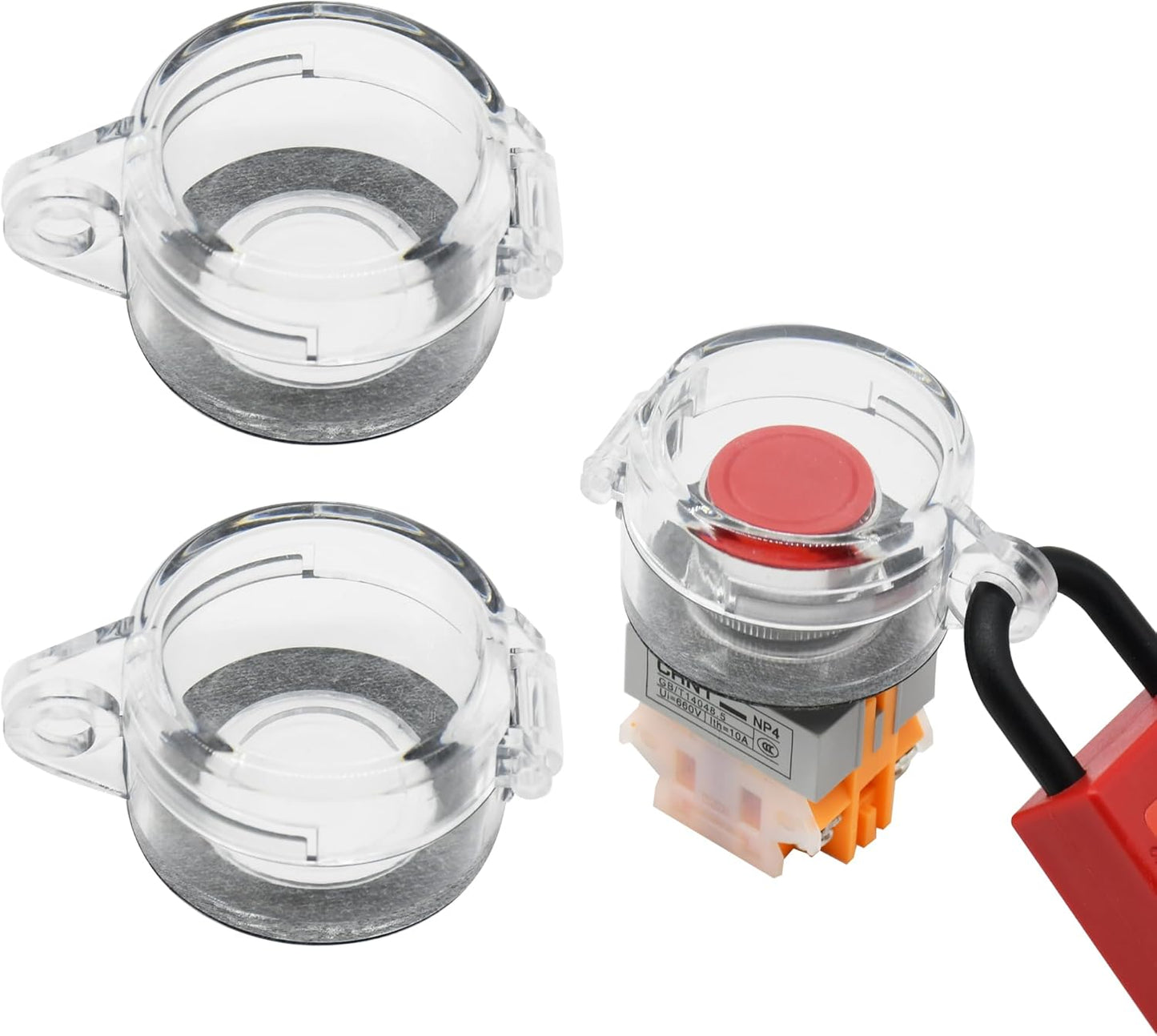 Interruptor pared 0.86pulg cubierta proteccion emergencia set 2