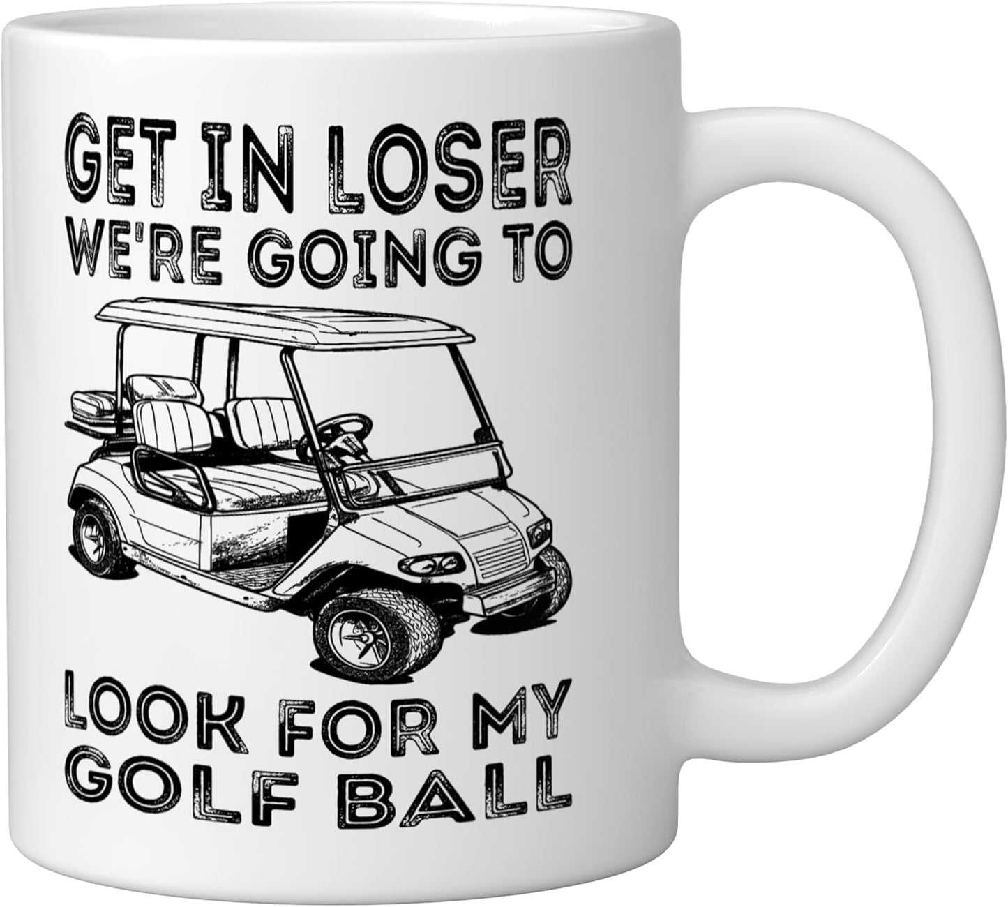Taza Cerámica para Golf Blanca