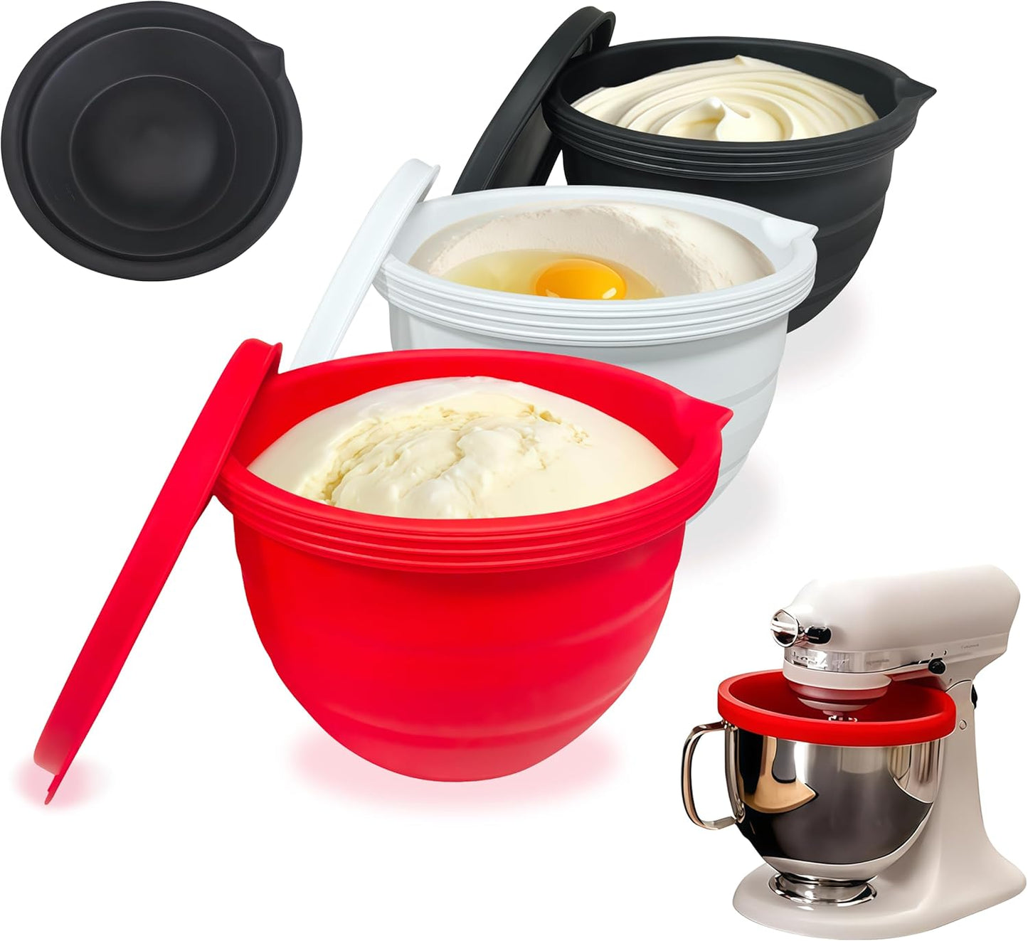 Revestimiento silicona plegable para tazón 4.5-5qt