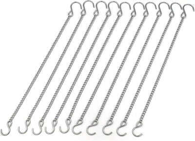 10 Cadenas Acero Inox 12pulg para Colgar Comederos Macetas