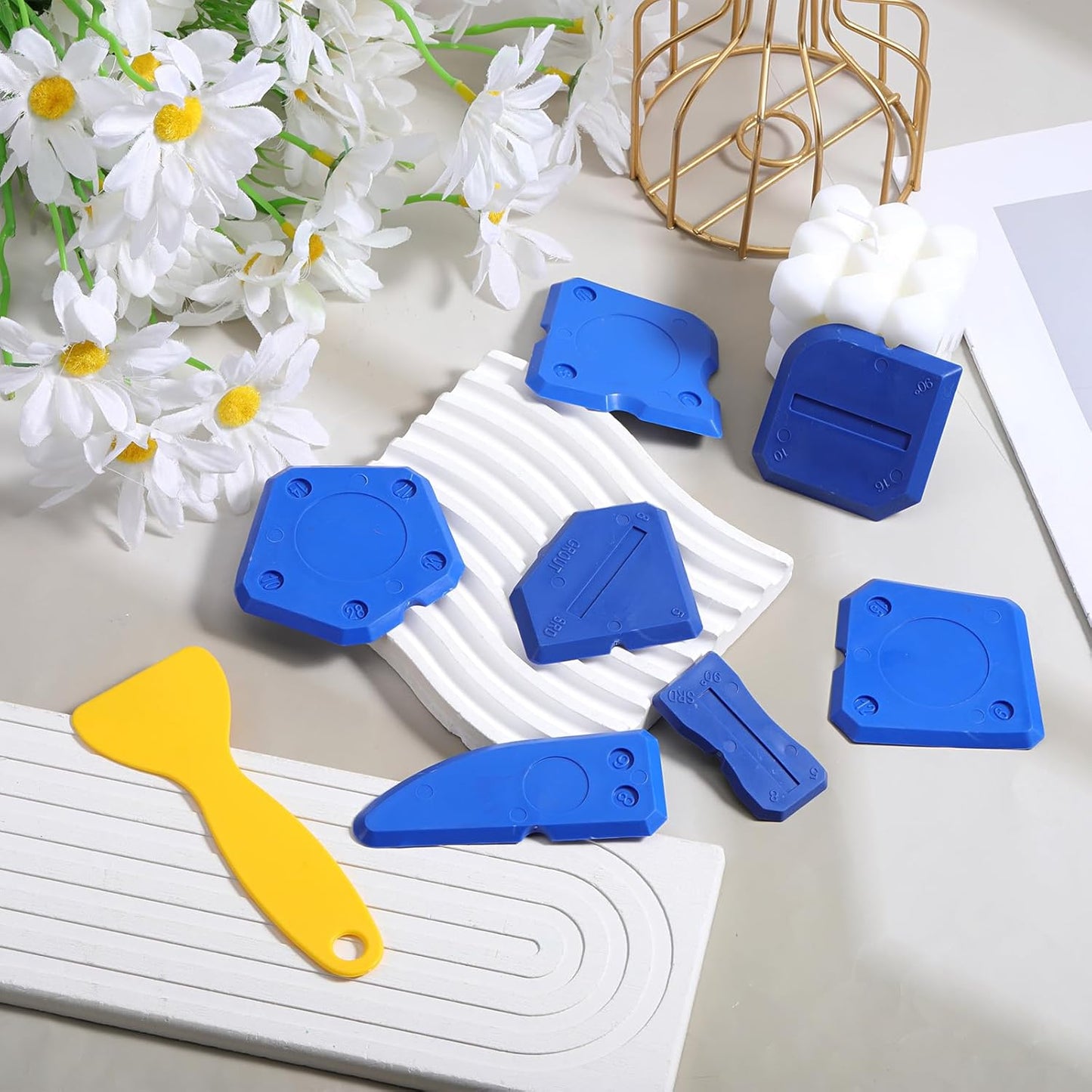 Kit herramientas calafateo silicona sellador baño