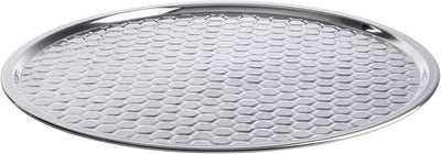 Bandeja redonda acero inox patrón panal 18x18pulg