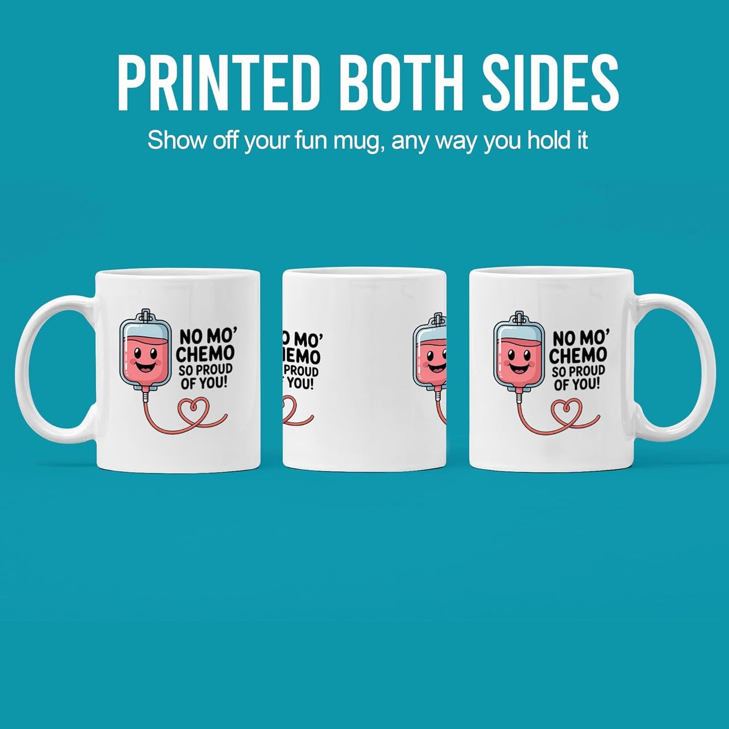 Taza de cerámica blanca sin BPA So Proud Of You para sobrevivientes de cáncer