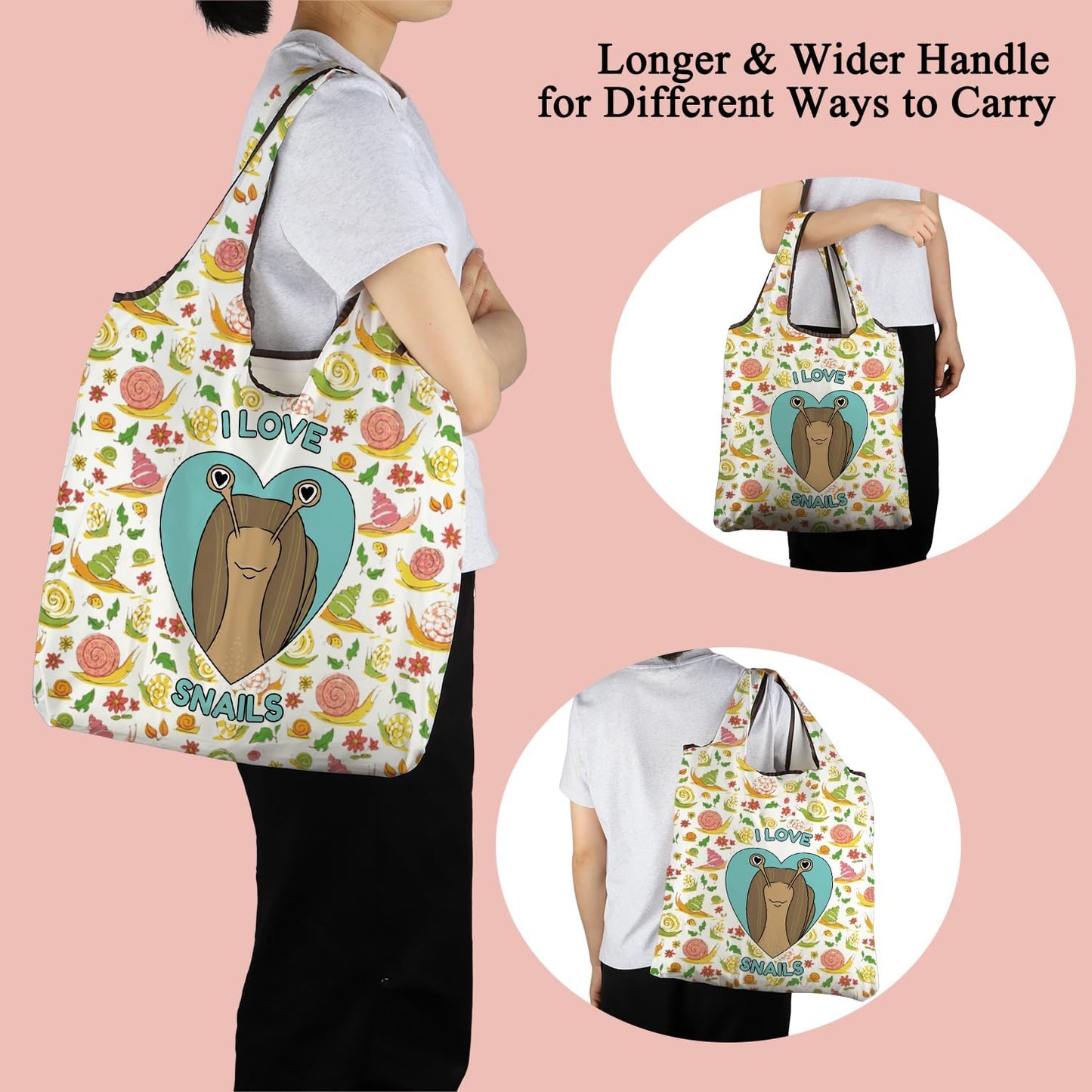 Bolsa reutilizable caracol plegable para entomólogos y jardineros