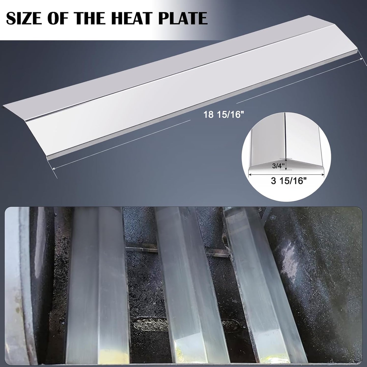 Reemplazo placa deflectora calor parrilla Oklahoma Joe's