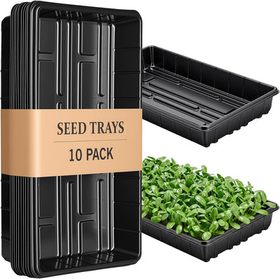 10 bandejas cultivo plantas sin agujeros drenaje