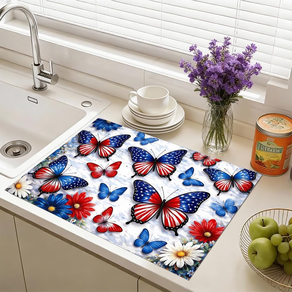Tapete cocina 28x20pulg diseño patriótico