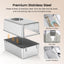 Caja arena acero inox tapa alta duradera control olores