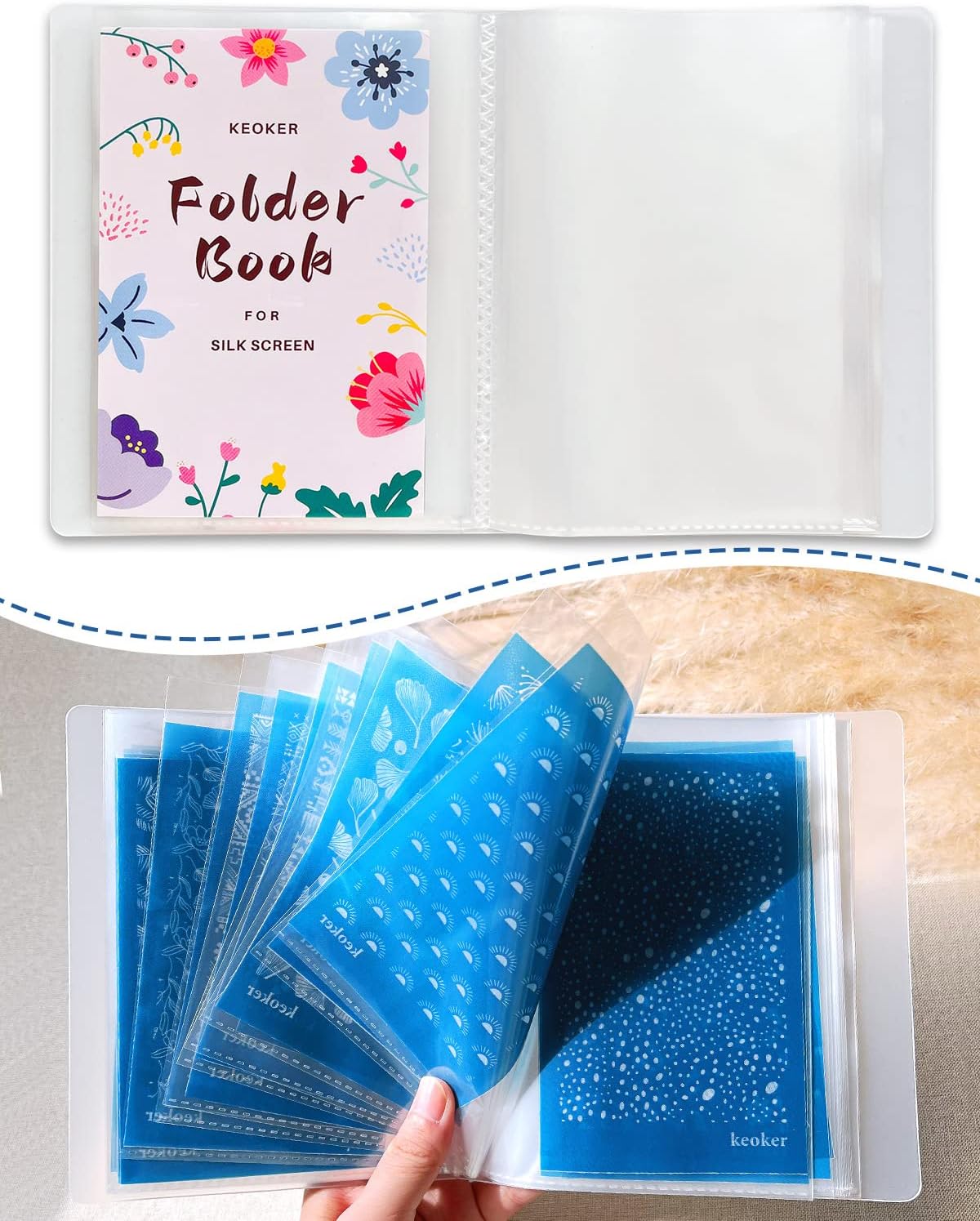 Libro carpetas 40 bolsillos con protectores seda arcilla polimérica