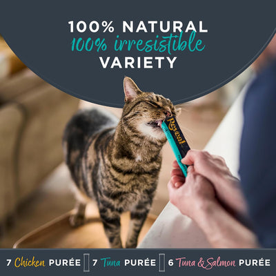 Puré cremoso para gatos sin granos 4 bolsas 0.5oz