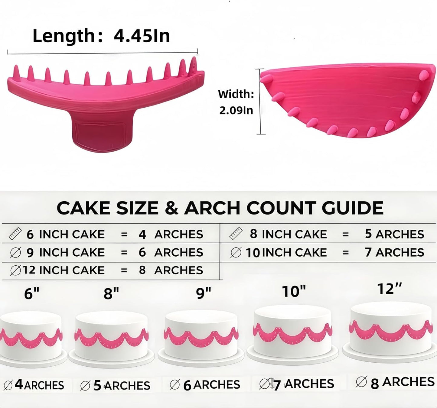 Herramienta de guía de arco para decorar pasteles