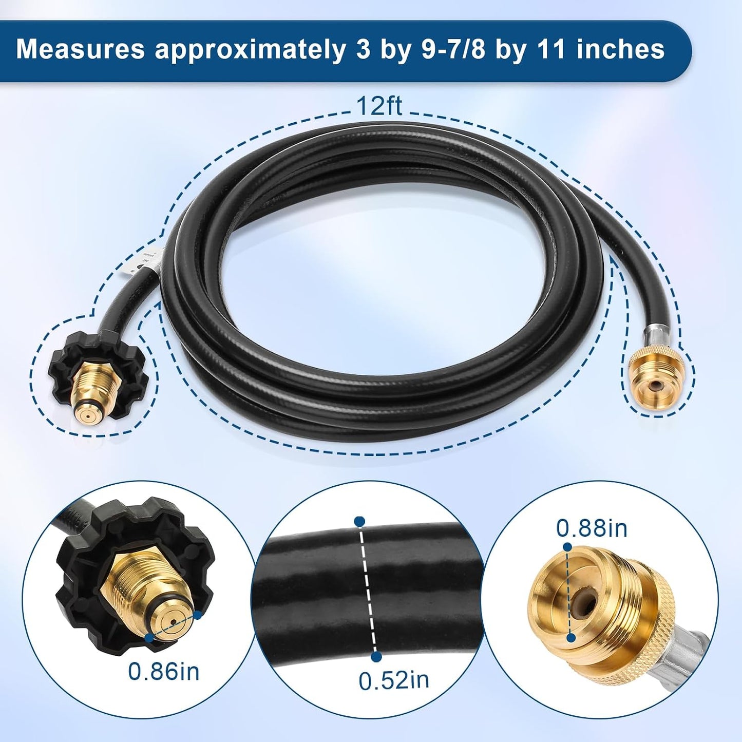 Conjunto manguera propano 12ft comp MH9B MH18B