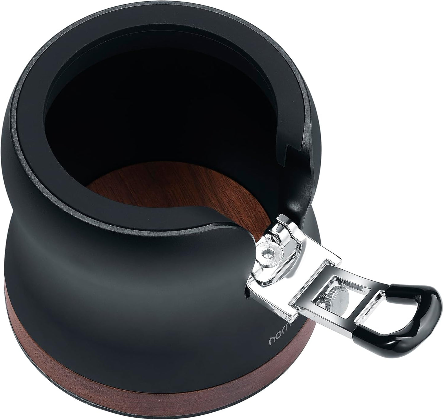 Portafiltro para espresso soporte ajustable aluminio base nogal