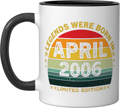 Taza cerámica para hombre 20 años negro/blanco