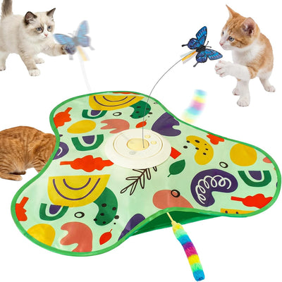 Juguete gato tacto mariposa doble movimiento 3 velocidades