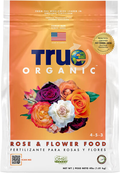 Fertilizante orgánico para rosas y flores 4libra cubre 70pies2