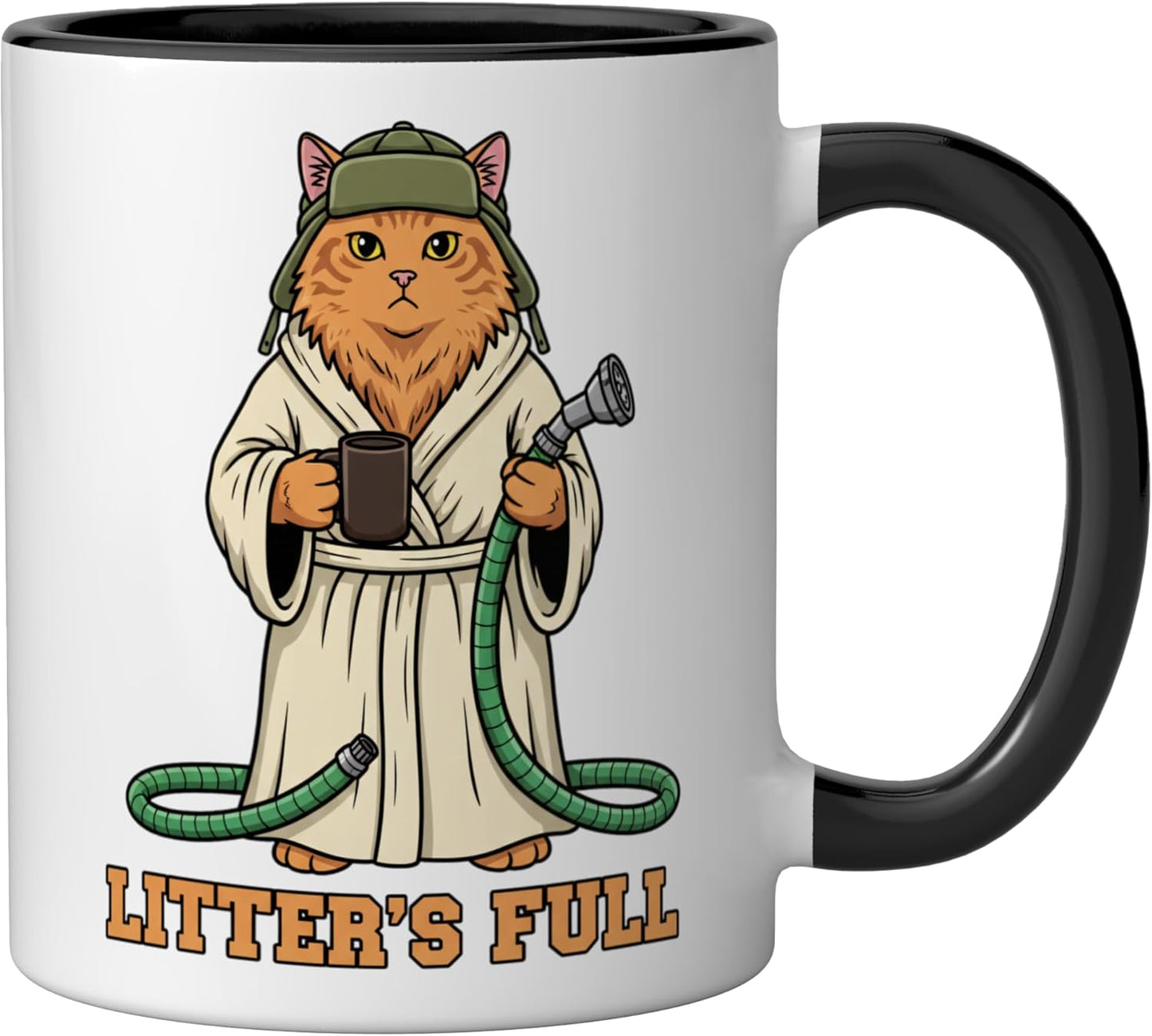 Taza cerámica para amantes de gatos Litter's Full Funny Cat