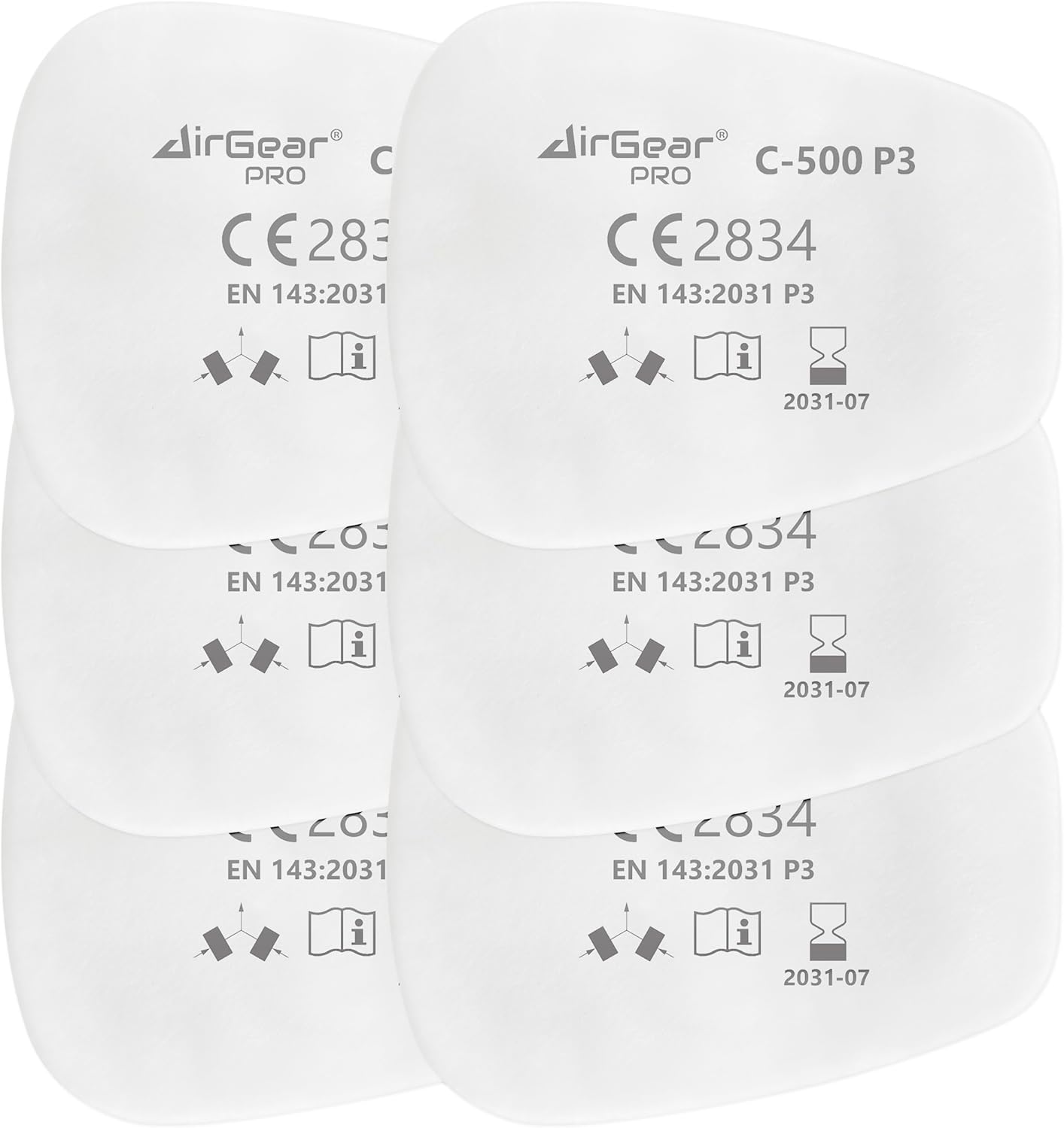 Filtro C-500 P3 para máscara reutilizable antipolvo
