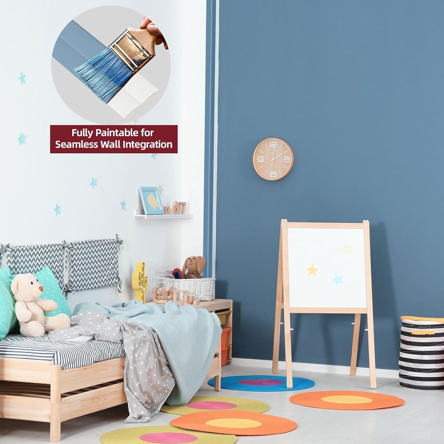 Protector esquina pared PVC flexible blanco 0.63pulg
