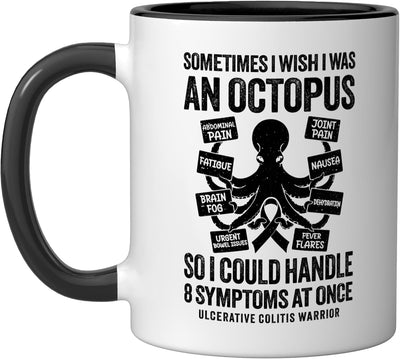 Taza Cerámica IBD Warrior Vida Contra la Enfermedad Negro/Blanco