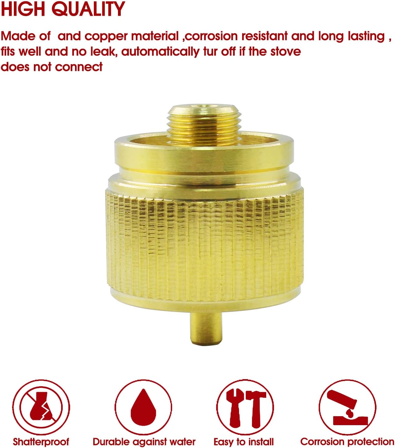 Adaptador estufa camping gas propano 1lb rosca EN417