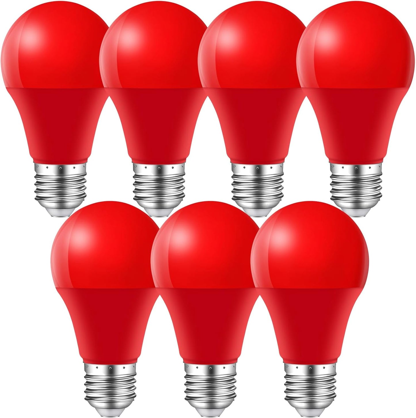 Bombilla LED A19 E26 roja 7W uso interior exterior