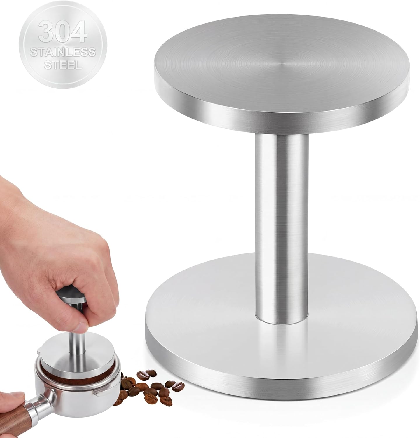 Manipulador café expreso acero inox doble cara