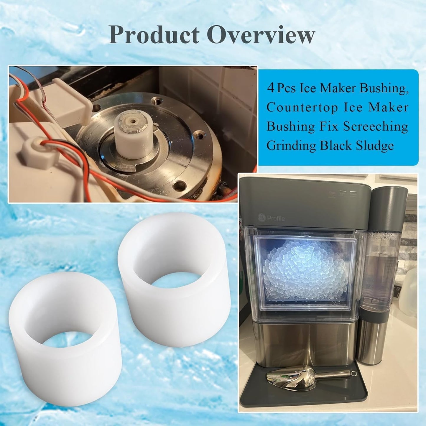 Buje para máquina de hielo GE Opal Nugget 1.0 y 2.0