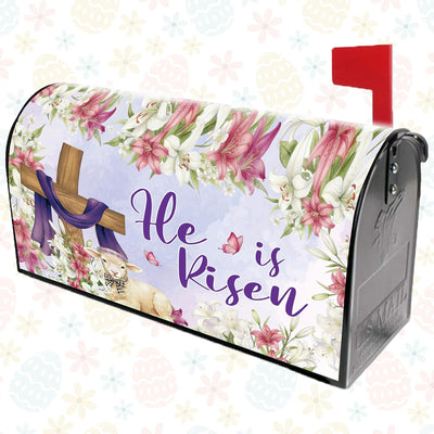 Fundas magnéticas buzón Pascua texto inglés He is Risen 18x21pulg