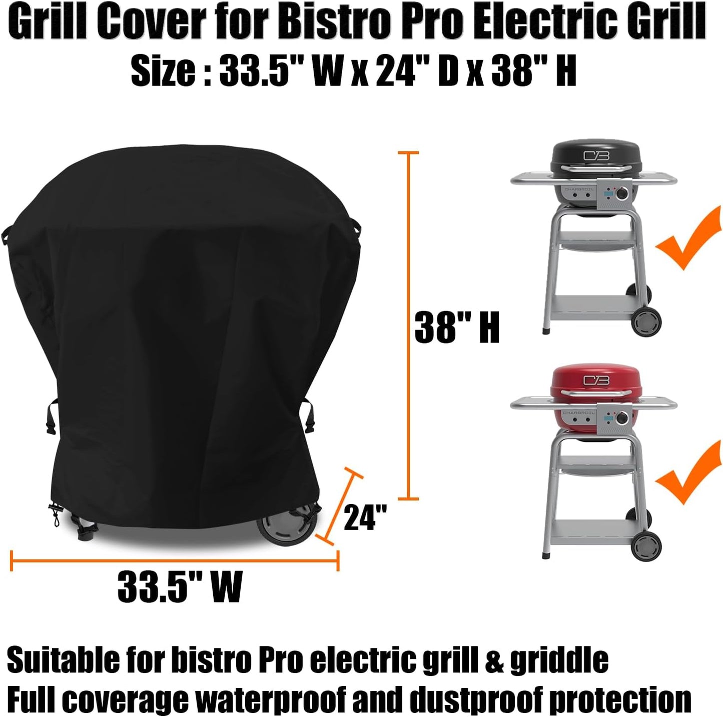 Cubierta parrilla eléctrica Char-Broil Bistro Pro