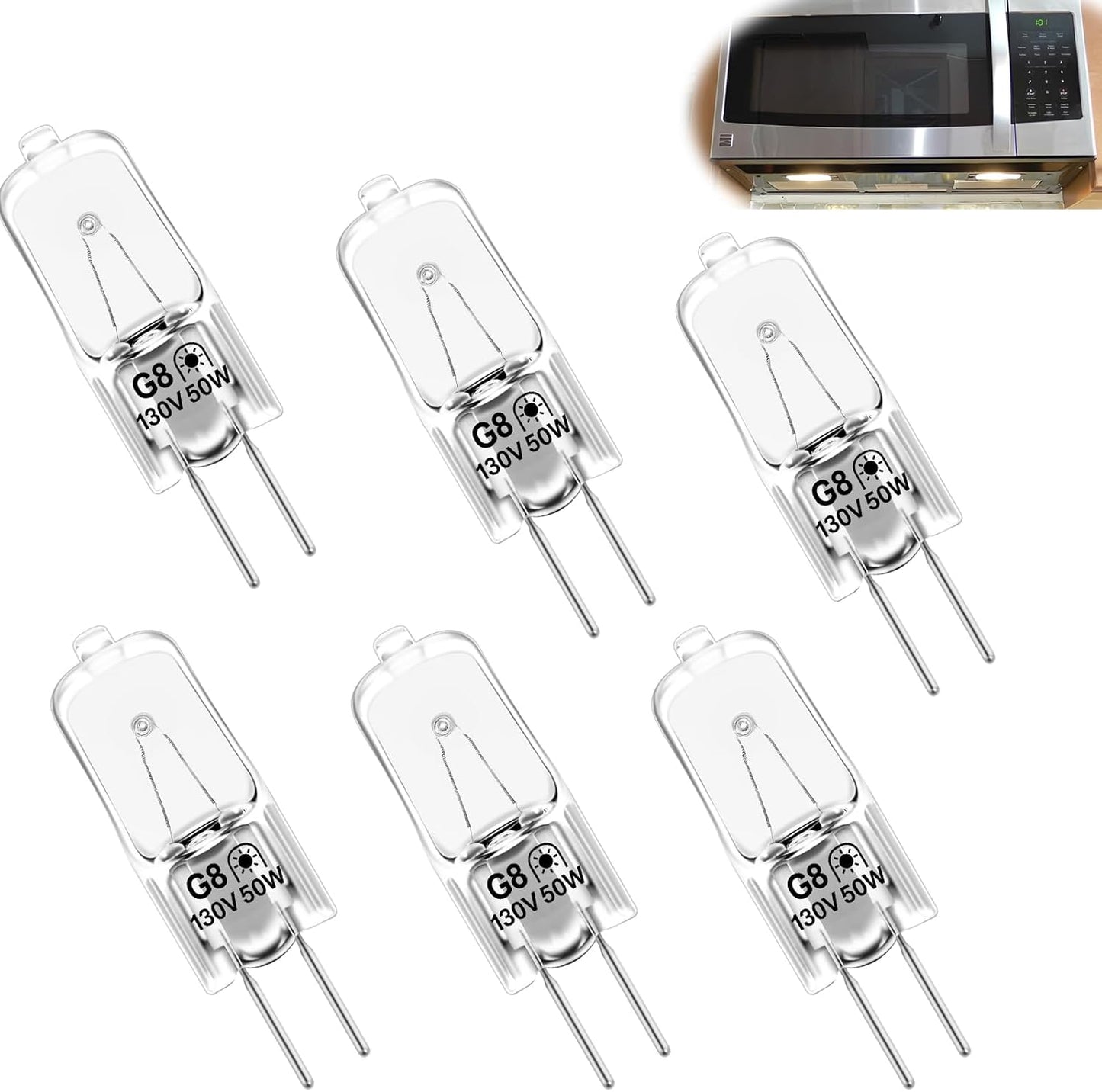 Bombilla halógena 50W 130V para horno microondas GE set 6