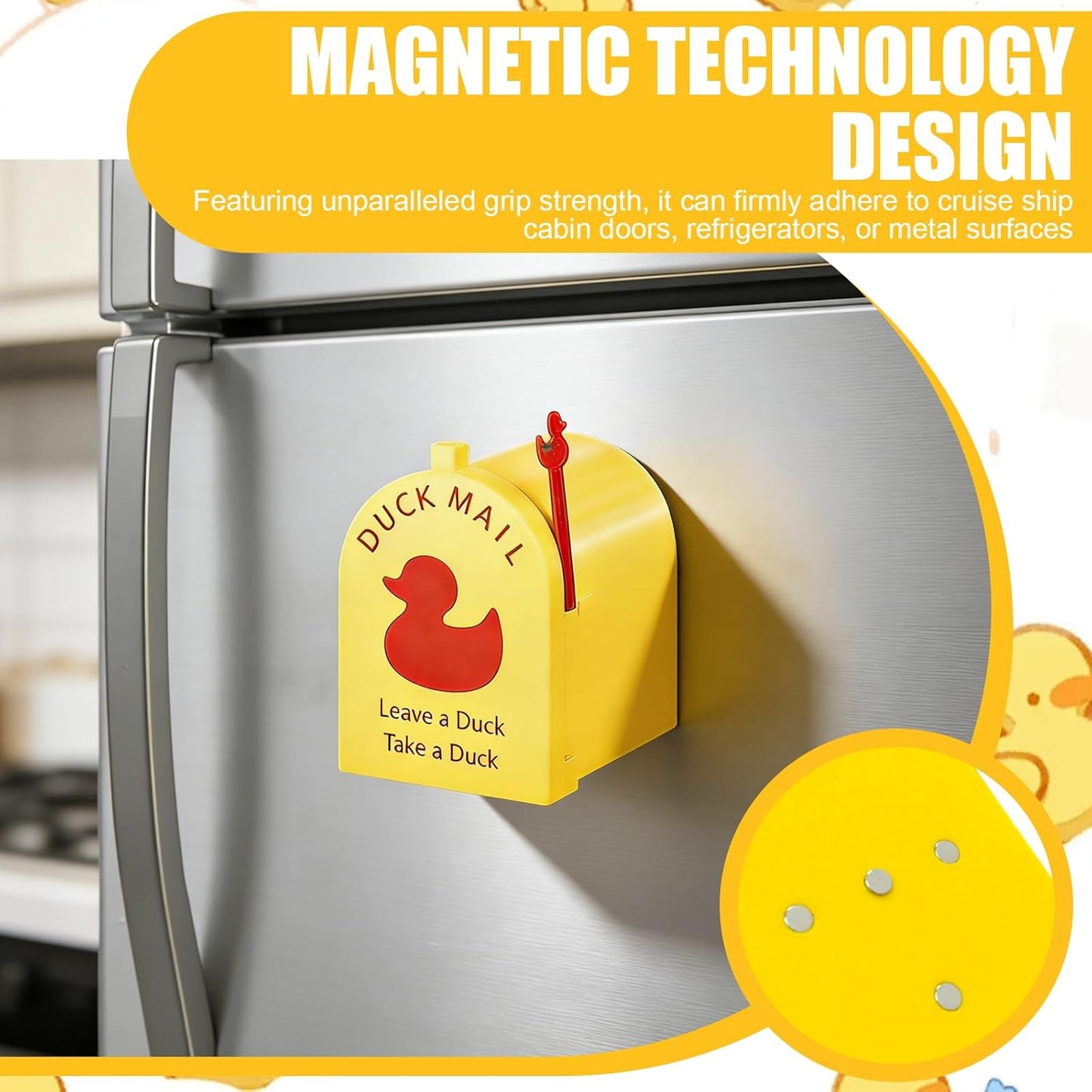 Buzón pato crucero 3D caja magnética para refrigerador