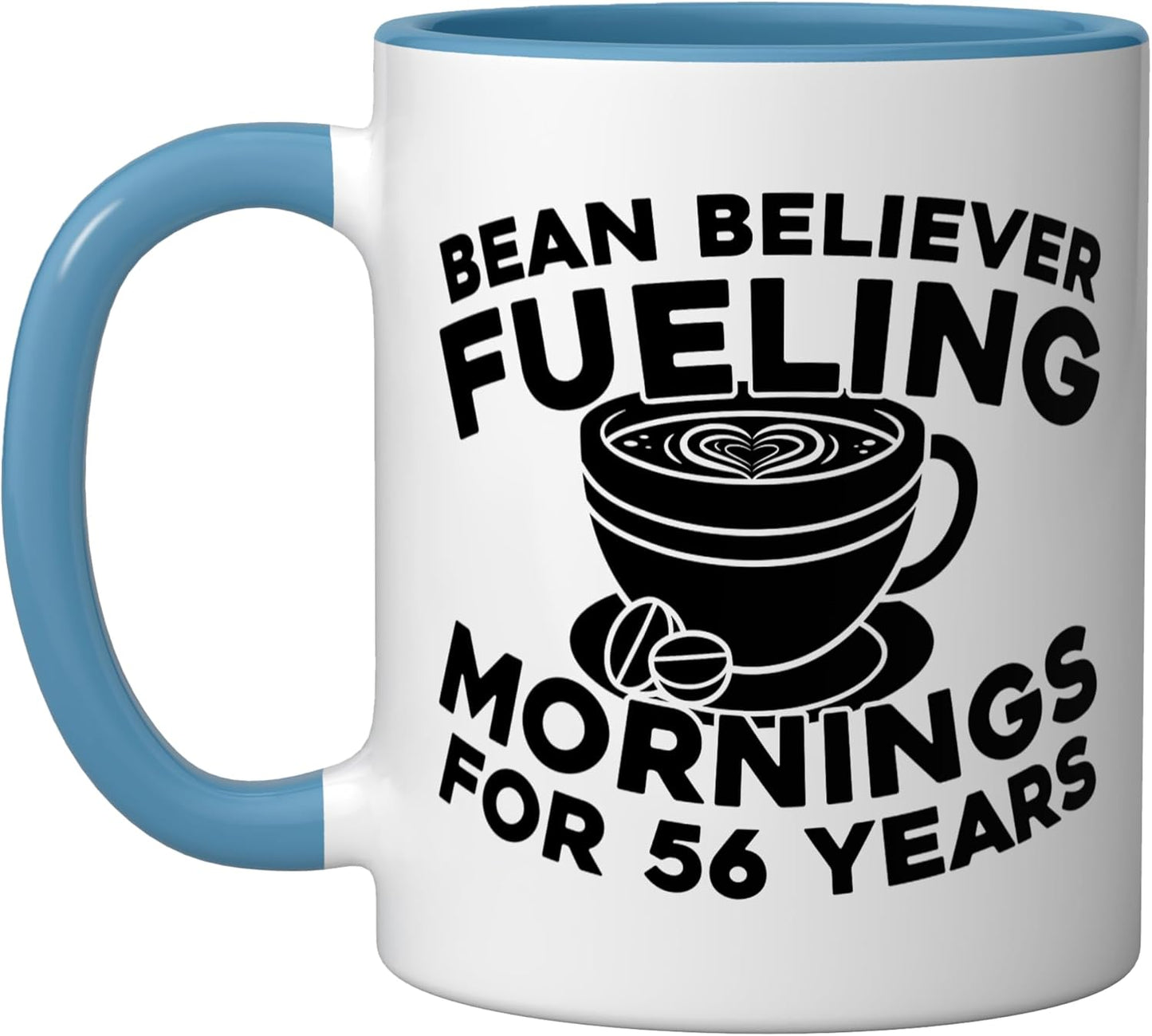 Taza Cerámica Café Años 56 Azul/Blanco