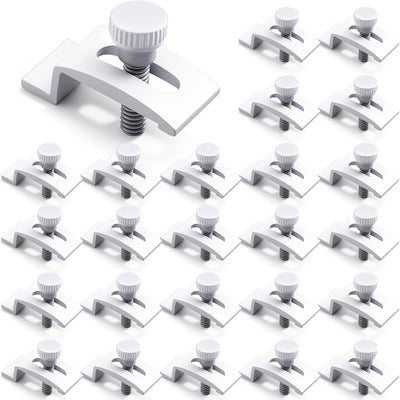 24 Pzas Clip Ventana Aluminio 1/4pulg Blanco