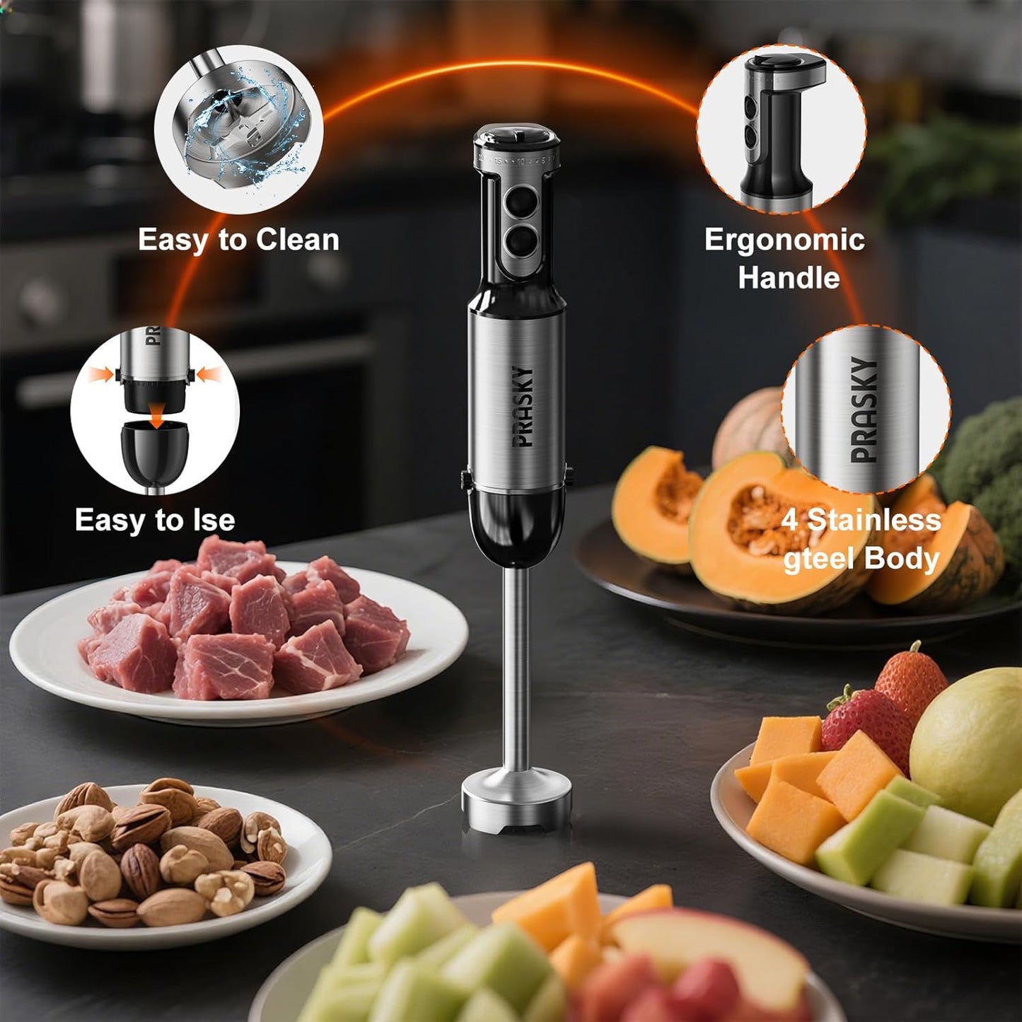 Licuadora profesional 2400 W 25000 RPM 20 velocidades
