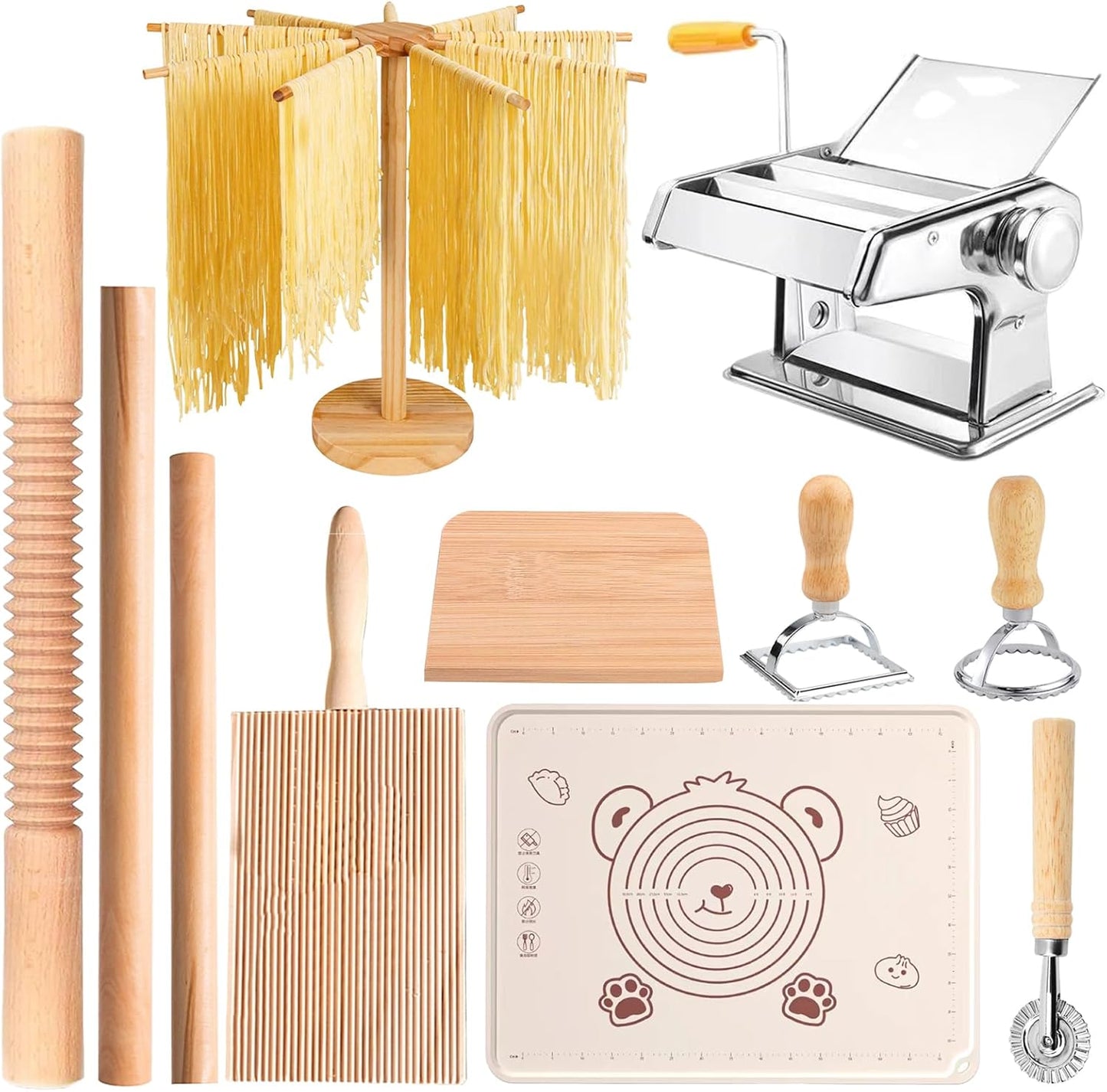 Kit fabricación pasta con máquina y accesorios
