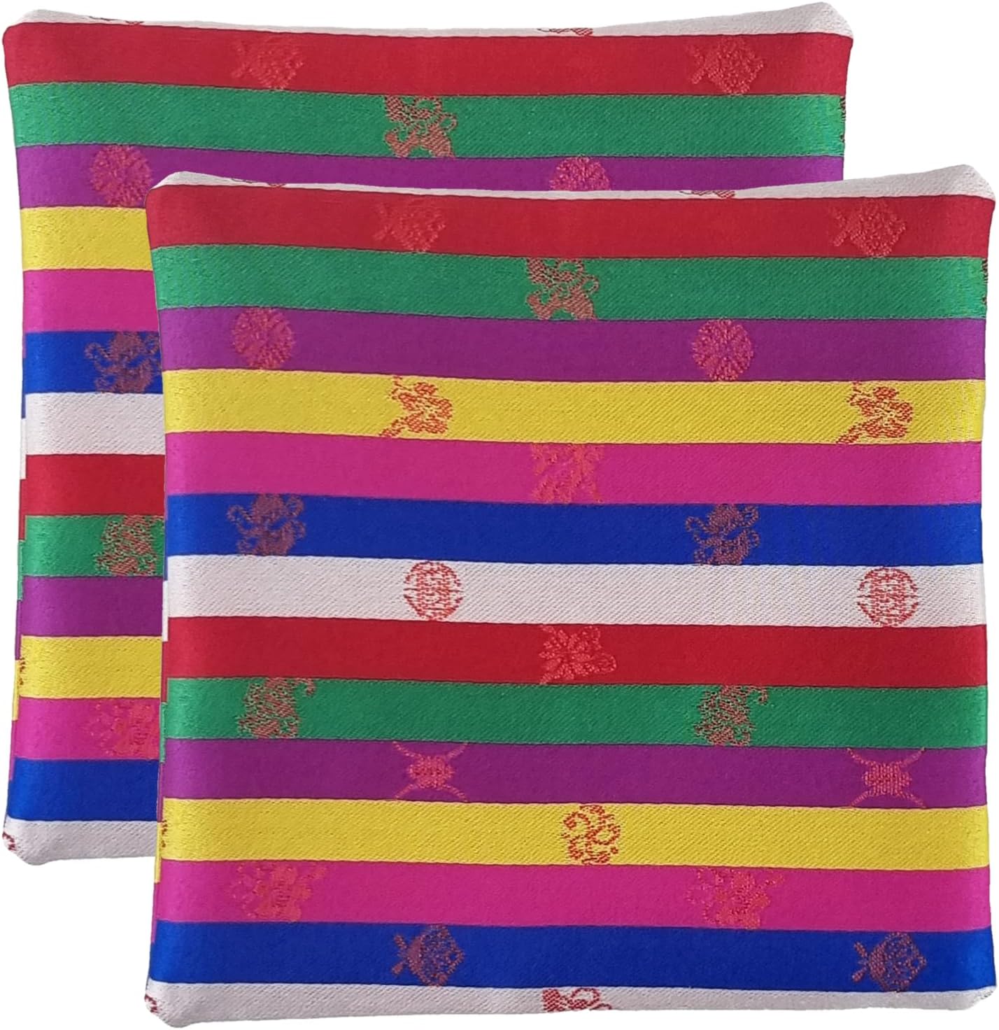Cojín de mesa de algodón con motivos tradicionales hanbok multicolor