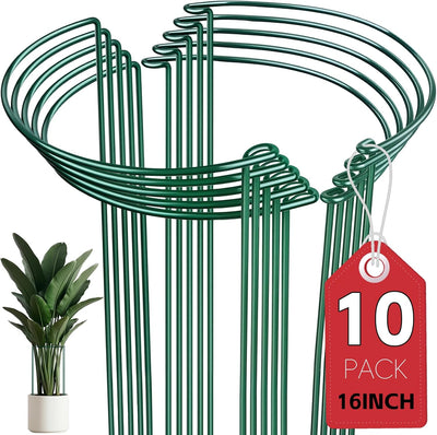 10 Estacas Soporte Plantas 10x15.7pulg Acero Inox