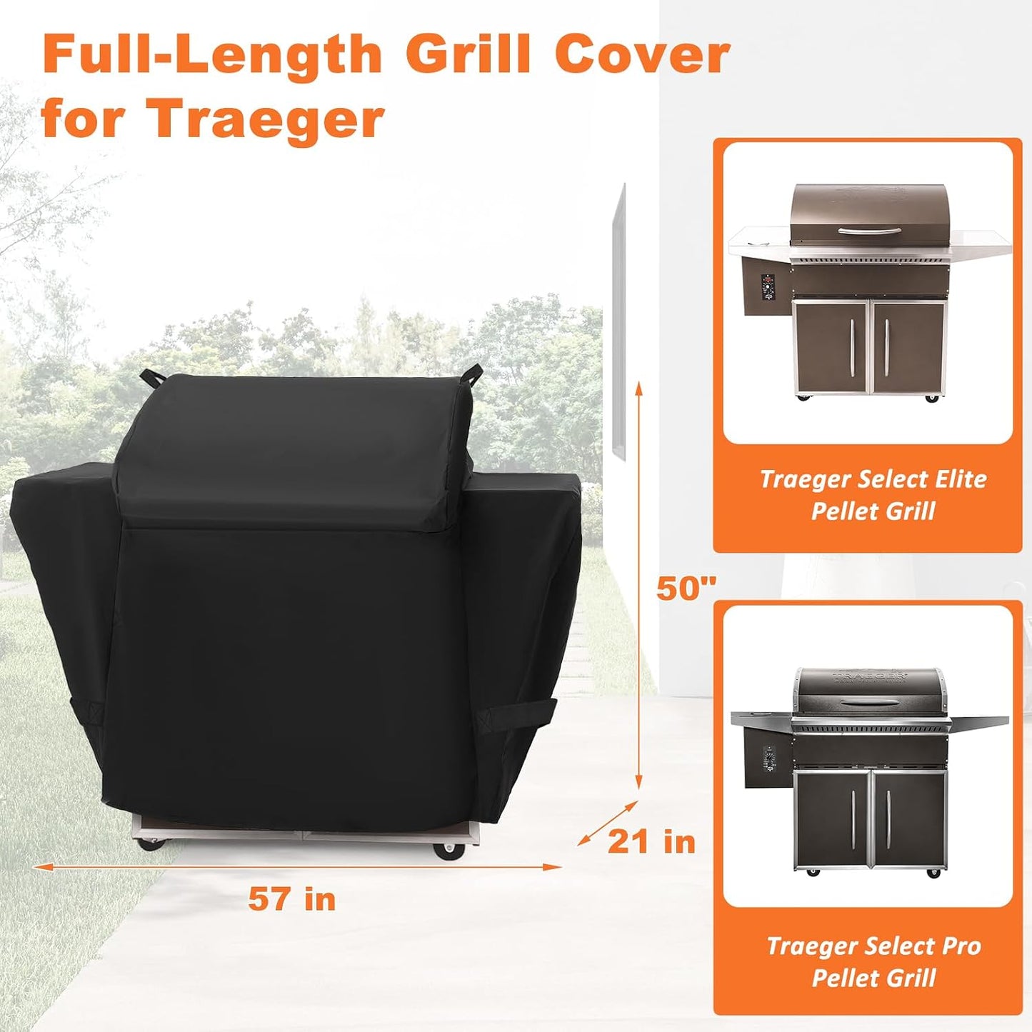 Cubierta parrilla Traeger Select Elite Pro 600D resistente