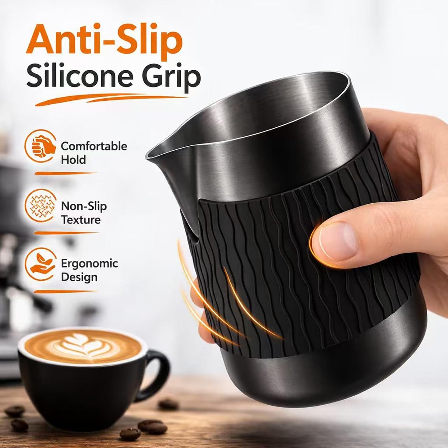 Jarra leche espresso acero inox 304 15oz para café con leche