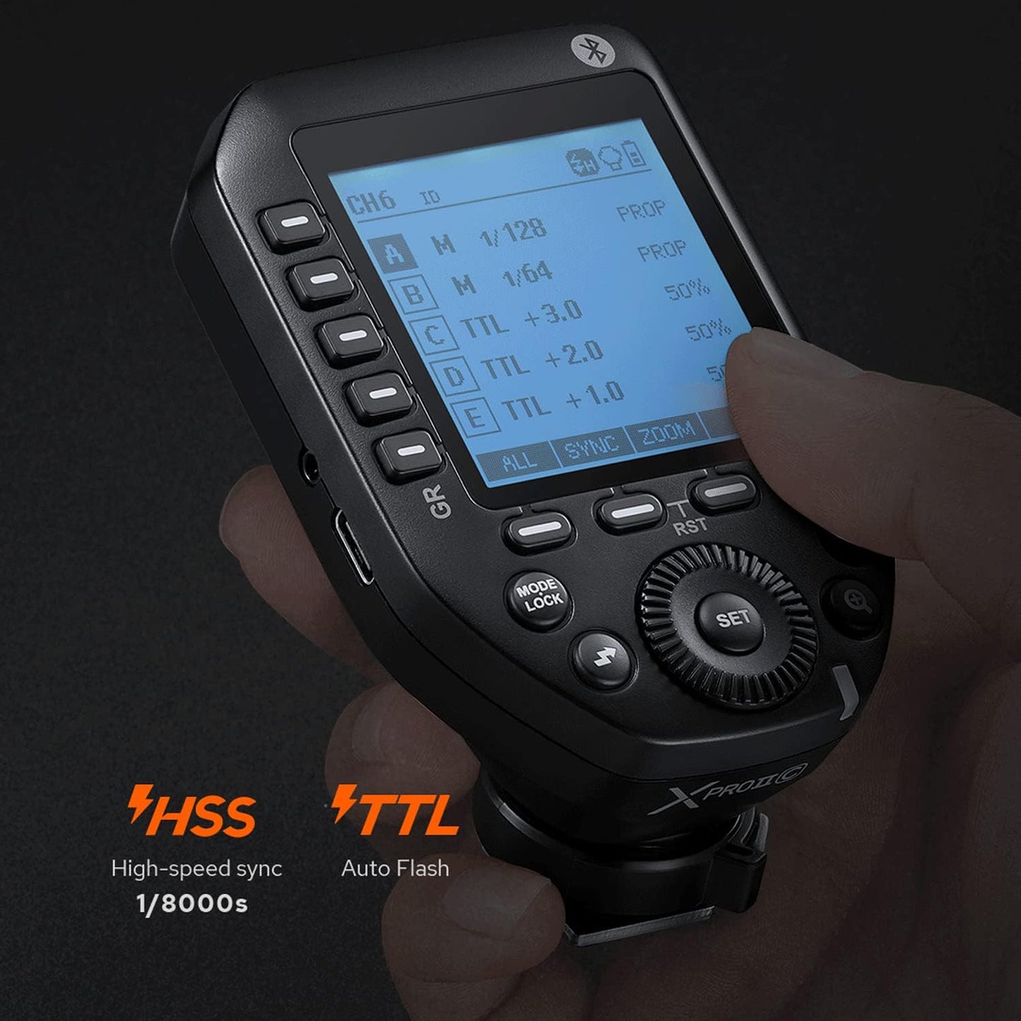 Disparador flash inalámbrico XproII-C E-TTL II 2.4G
